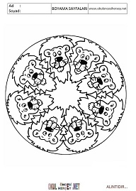 Mandala boyama sayfaları